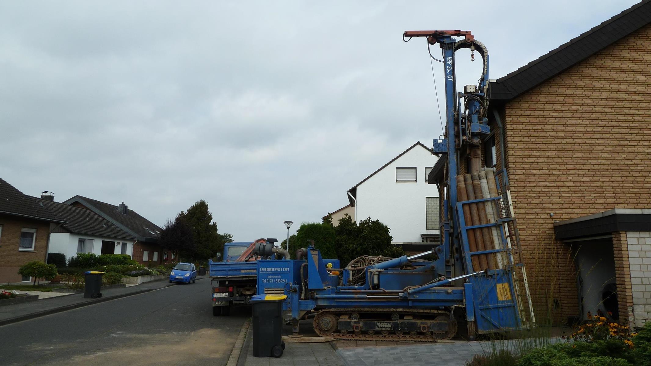 Unsere Bohrmaschine im Einsatz